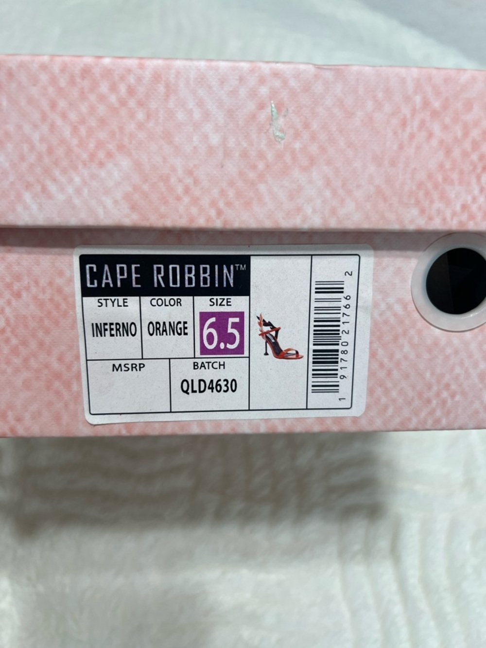 NIB Cape Robbin Inferno Flame Heels Orange Patent Flame Sandals Size 6.5 - Picture 10 of 10